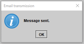 email message sent box