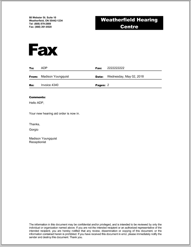 preview fax document