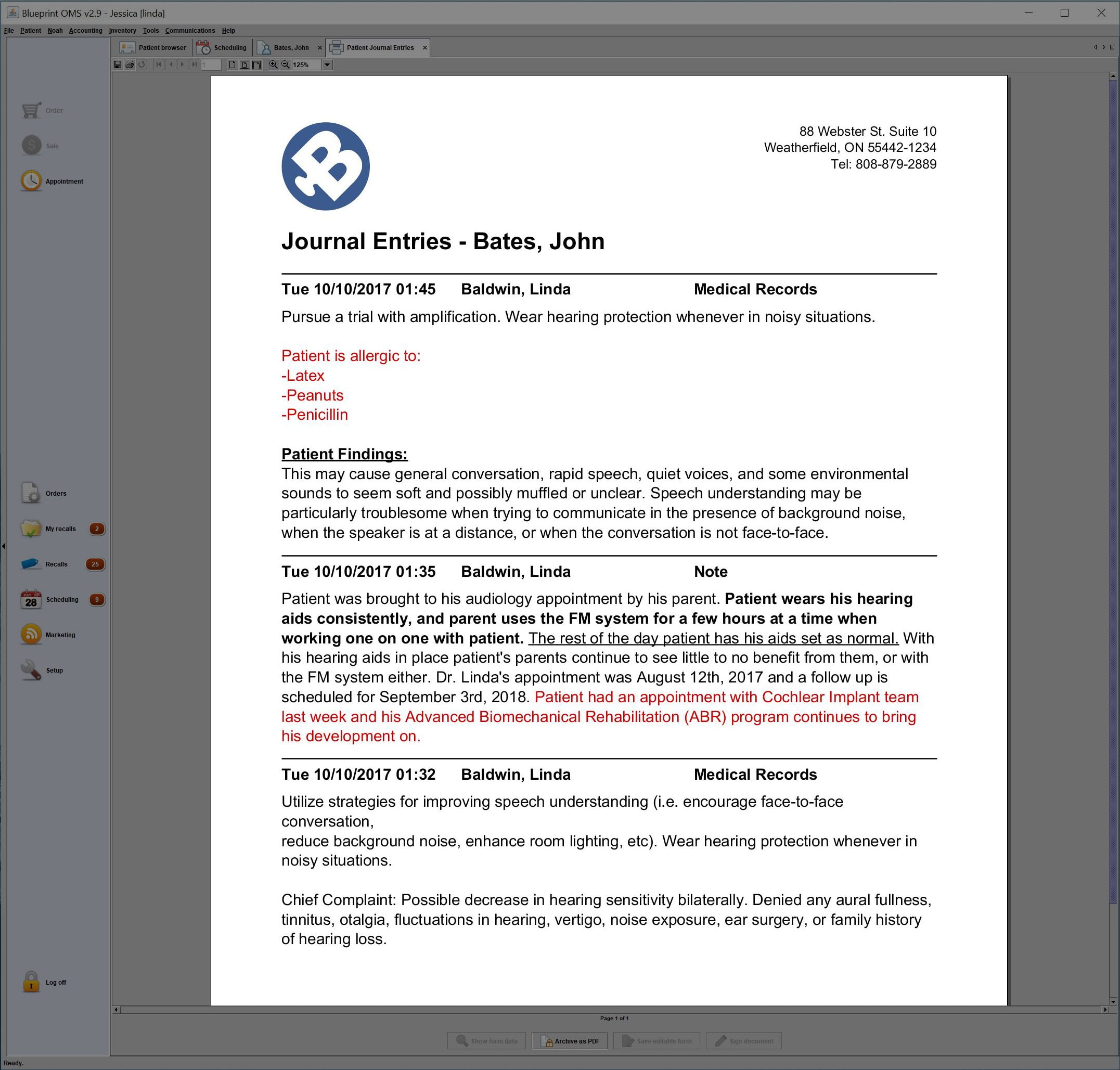 Journal and Chart Notes | Blueprint Solutions