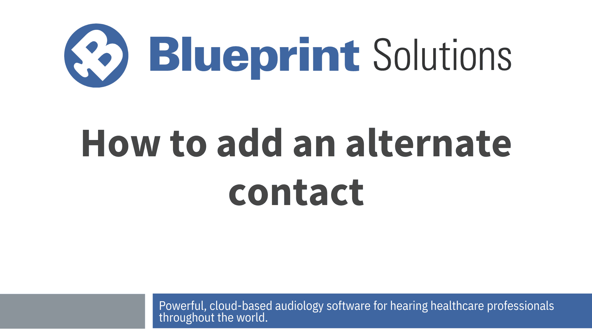 How to add an alternate contact