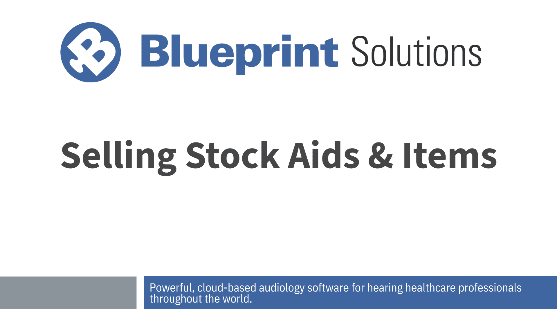 Selling Stock Aids & Items