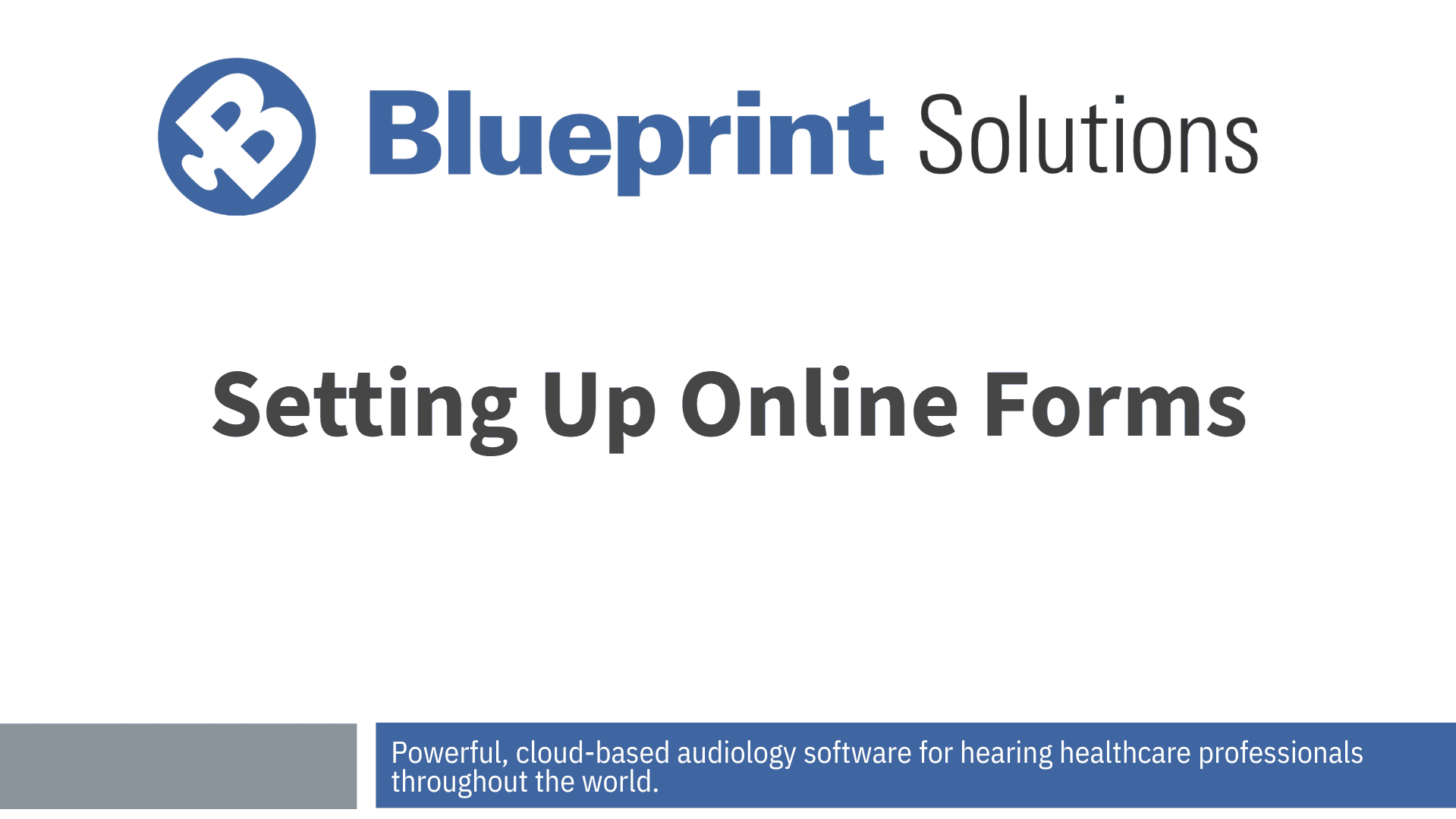 Setting up online forms